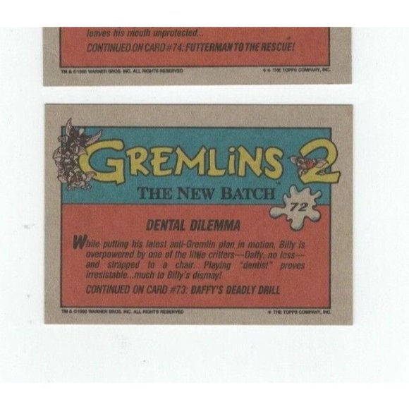 Vintage Gremlins 2 The New Batch The Topps 1990 Warner Bros Trading Cards - Picture 7 of 10